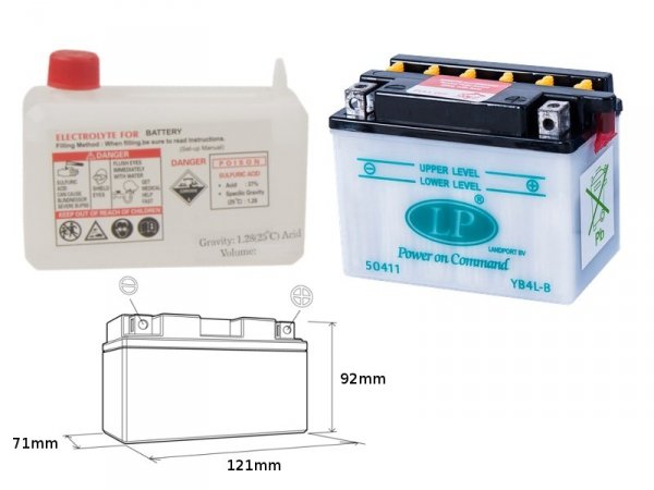LANDPORT Derbi GPR 50 R (98-03) akumulator elektrolit osobno