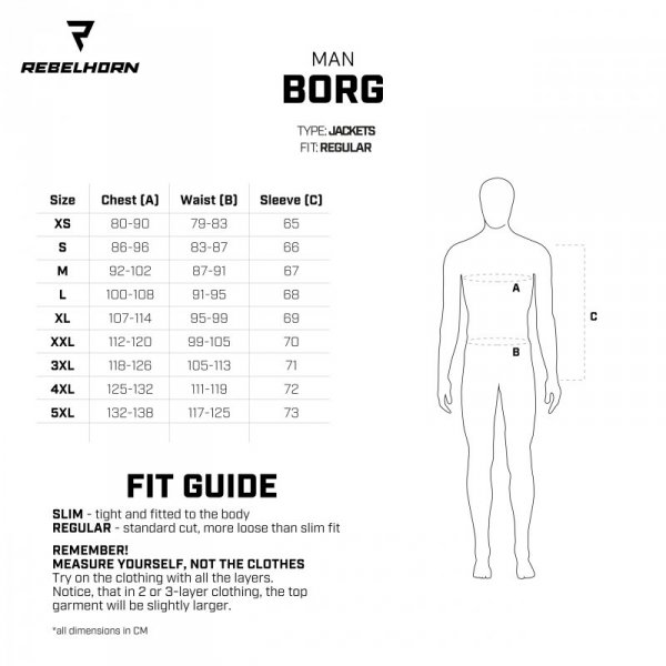 KURTKA MOTOCYKLOWA TEKSTYLNA REBELHORN BORG BLACK GREY FLUO YELLOW L