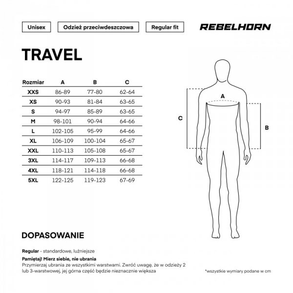 KOMBINEZON PRZECIWDESZCZOWY REBELHORN TRAVEL BLACK FLUO YELLOW XL