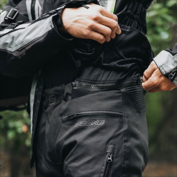 SPODNIE MOTOCYKLOWE TEKSTYLNE OZONE VULCAN BLACK 8XL