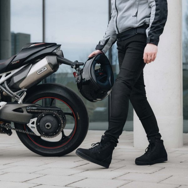 JEANSY MOTOCYKLOWE OZONE STRIKER REGULAR BLACK 28/32