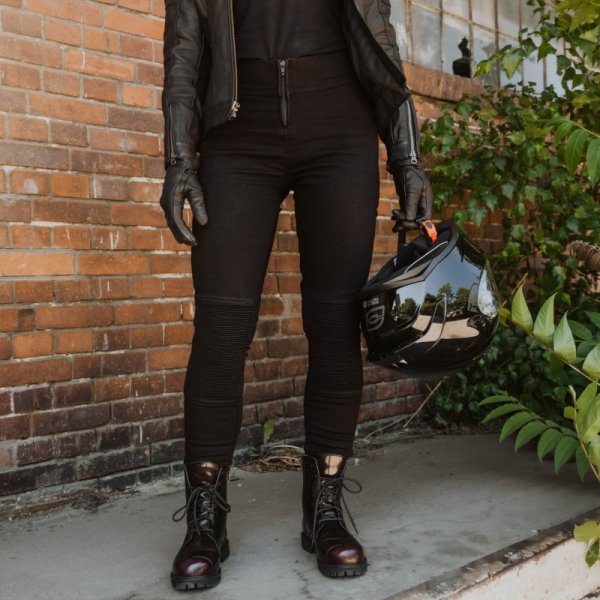 LEGINSY MOTOCYKLOWE DAMSKIE OZONE CHICA BLACK 24/30 W24/30