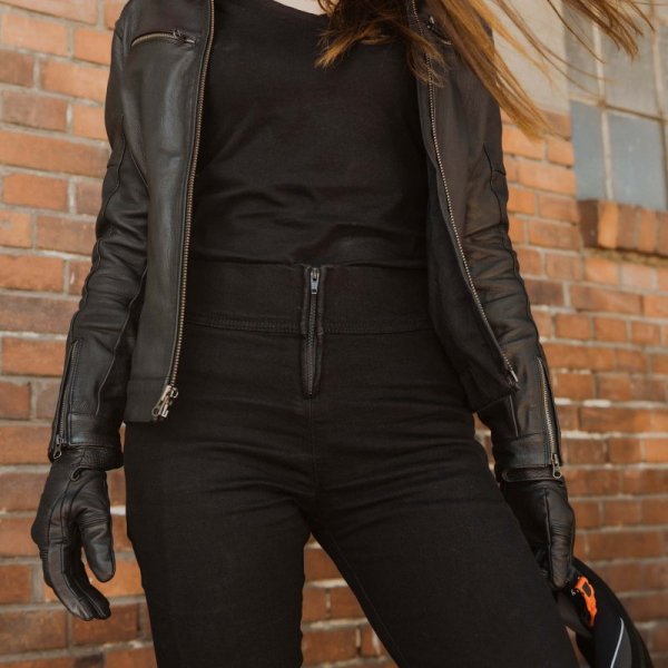 LEGINSY MOTOCYKLOWE DAMSKIE OZONE CHICA BLACK 24/30 W24/30