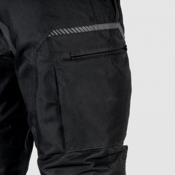 SPODNIE MOTOCYKLOWE TEKSTYLNE DAMSKIE OZONE FLOW BLACK W4XL