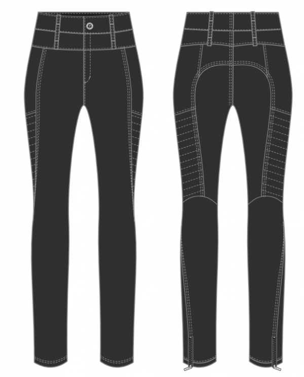 JEANSY MOTOCYKLOWE DAMSKIE REBELHORN ASH BLACK W24/30