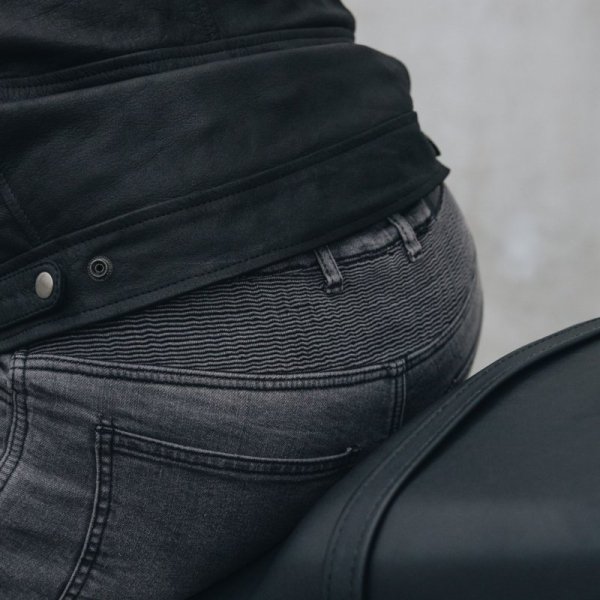 JEANSY MOTOCYKLOWE OZONE RUSTY WASHED BLACK 28/34