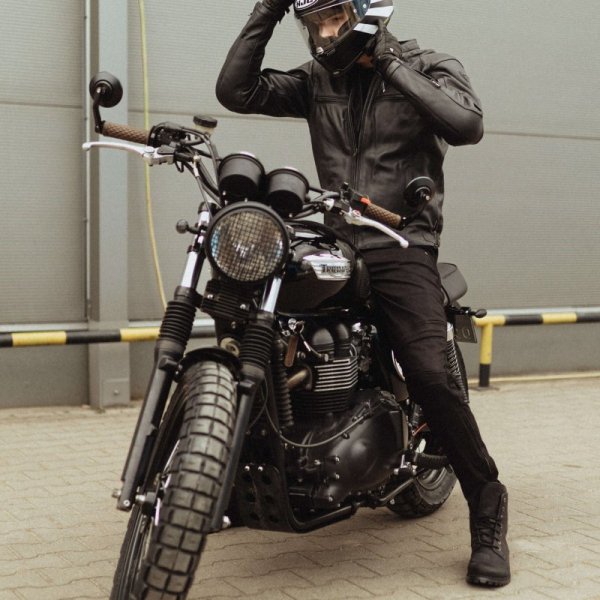 JEANSY MOTOCYKLOWE REBELHORN RAGE 2 TAPERED FIT WASHED BLACK 28/34