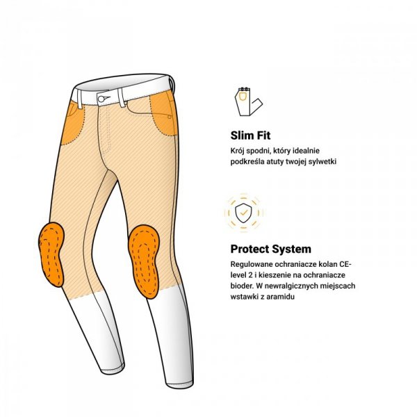 JEANSY MOTOCYKLOWE OZONE STRIKER SLIM FIT WASHED BLUE 28/32