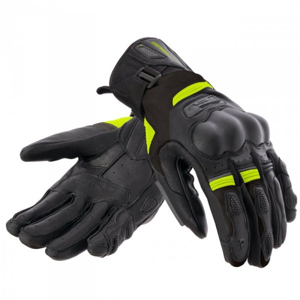 RĘKAWICE MOTOCYKLOWE REBELHORN RANGE BLACK ANTHRACITE FLUO YELLOW 3XL