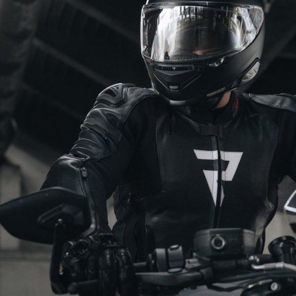 KURTKA MOTOCYKLOWA SKÓRZANA REBELHORN VELOCE BLACK WHITE 62