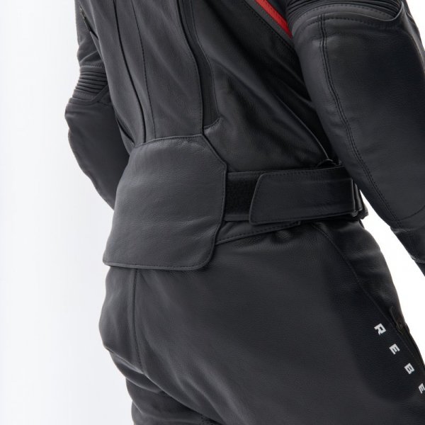 KURTKA MOTOCYKLOWA SKÓRZANA REBELHORN VELOCE BLACK GREY FLUO RED 62
