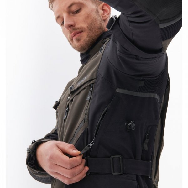 KURTKA MOTOCYKLOWA TEKSTYLNA REBELHORN RANGE BLACK DARK GREY FLUO YELLOW S