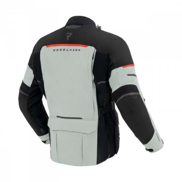 KURTKA MOTOCYKLOWA TEKSTYLNA REBELHORN RANGE GREY BLACK RED L