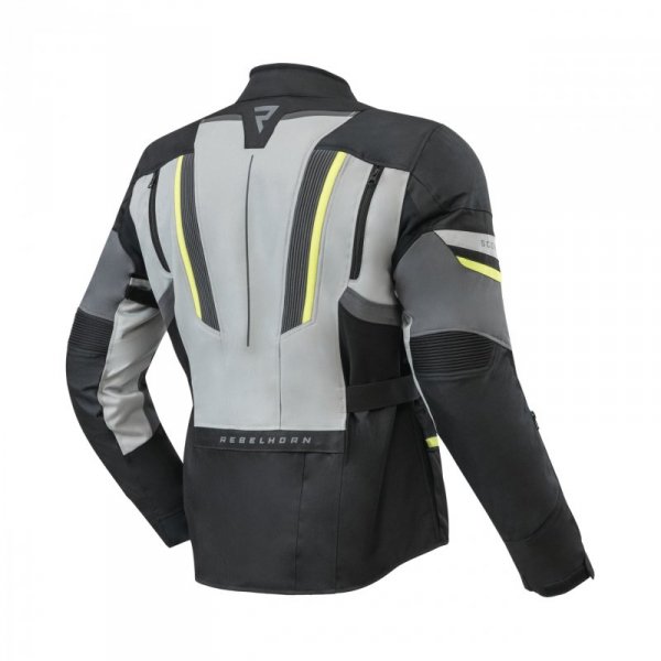 KURTKA MOTOCYKLOWA TEKSTYLNA REBELHORN SCOUT BLACK GREY FLUO YELLOW S