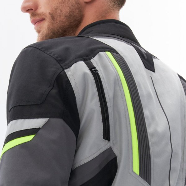 KURTKA MOTOCYKLOWA TEKSTYLNA REBELHORN SCOUT BLACK GREY FLUO YELLOW S
