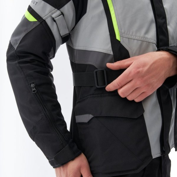 KURTKA MOTOCYKLOWA TEKSTYLNA REBELHORN SCOUT BLACK GREY FLUO YELLOW L