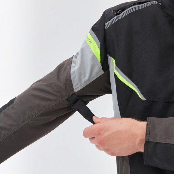 KURTKA MOTOCYKLOWA TEKSTYLNA REBELHORN SPARK BLACK GREY FLUO YELLOW 3XL