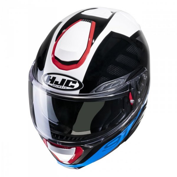 KASK MOTOCYKLOWY HJC RPHA91 RAFINO WHITE BLUE RED S