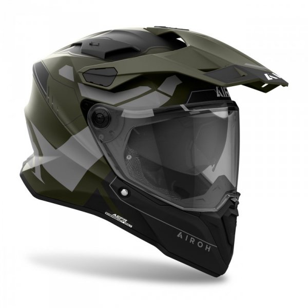 KASK MOTOCYKLOWY AIROH COMMANDER 2 REVEAL MILITARY GREEN MATT M