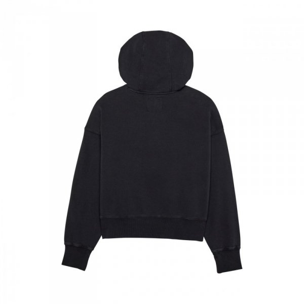 BLUZA Z KAPTUREM DAMSKA FOX WORDMARK OVERSIZED BLACK S