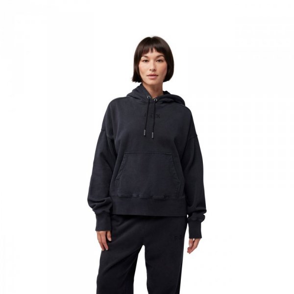 BLUZA Z KAPTUREM DAMSKA FOX WORDMARK OVERSIZED BLACK L
