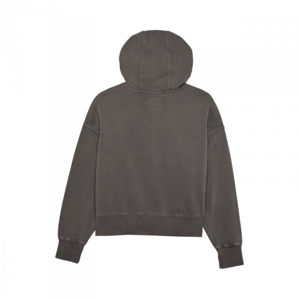 BLUZA Z KAPTUREM DAMSKA FOX WORDMARK OVERSIZED PEWTER XS