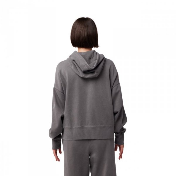 BLUZA Z KAPTUREM DAMSKA FOX WORDMARK OVERSIZED PEWTER XS