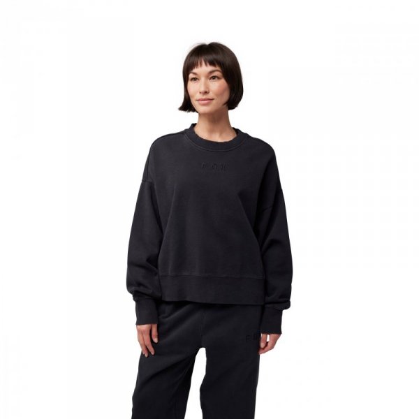 BLUZA DAMSKA FOX WORDMARK OVERSIZED FLEECE CREW BLACK XS