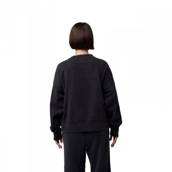 BLUZA DAMSKA FOX WORDMARK OVERSIZED FLEECE CREW BLACK XS