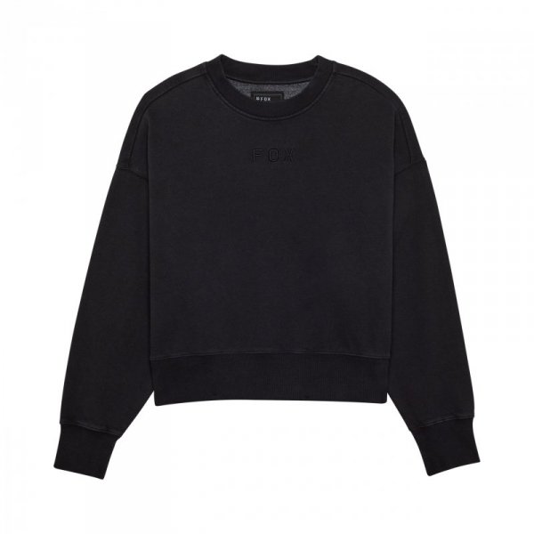 BLUZA DAMSKA FOX WORDMARK OVERSIZED FLEECE CREW BLACK M