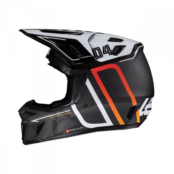 KASK MOTOCYKLOWY Z GOGLAMI LEATT KIT MOTO 9.5 CARBON WHITE M