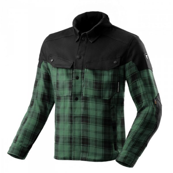 KOSZULA MOTOCYKLOWA REBELHORN SHIFTER BLACK GREEN XXL