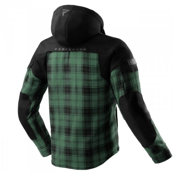 KOSZULA MOTOCYKLOWA REBELHORN SHIFTER BLACK GREEN 3XL