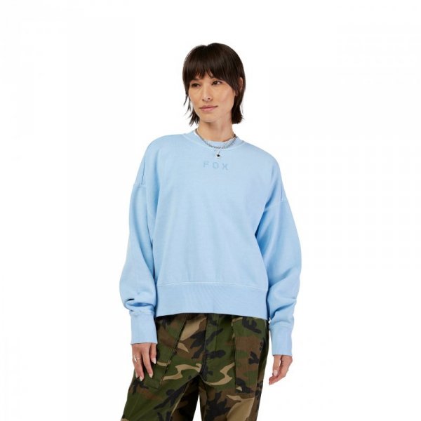 BLUZA DAMSKA FOX WORDMARK OVERSIZED FLEECE CREW CASHMERE BLUE M