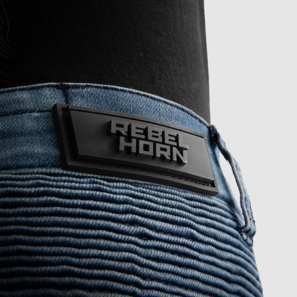 JEANSY MOTOCYKLOWE REBELHORN REVOLT WASHED BLUE MONOLAYER 28/34