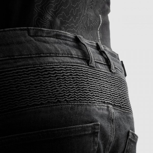 JEANSY MOTOCYKLOWE REBELHORN VANDAL WASHED BLACK MONOLAYER 42/34