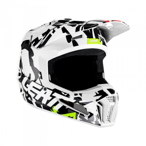 KASK MOTOCYKLOWY Z GOGLAMI JUNIOR LEATT MOTO 3.5 ZEBRA M