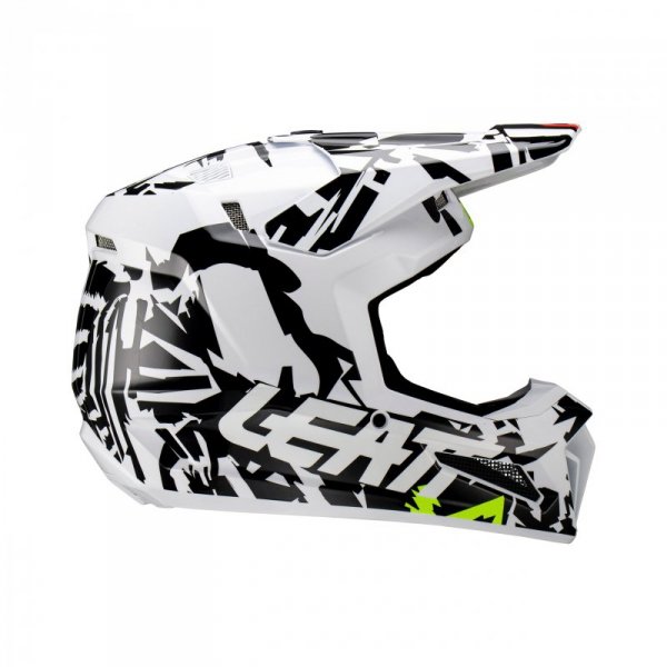 KASK MOTOCYKLOWY Z GOGLAMI JUNIOR LEATT MOTO 3.5 ZEBRA L