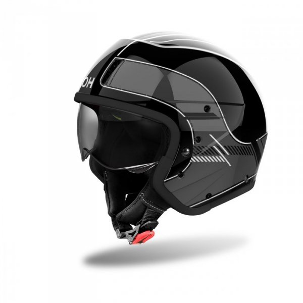 KASK MOTOCYKLOWY AIROH J110 RASTER DARK GREY GLOSS M