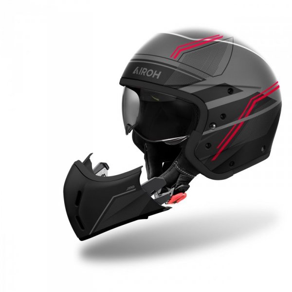 KASK MOTOCYKLOWY AIROH J110 SLIM RED MATT S