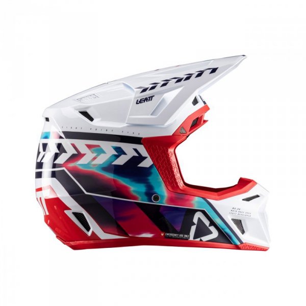 KASK MOTOCYKLOWY Z GOGLAMI LEATT KIT MOTO 8.5 ROYAL BLUE RED M
