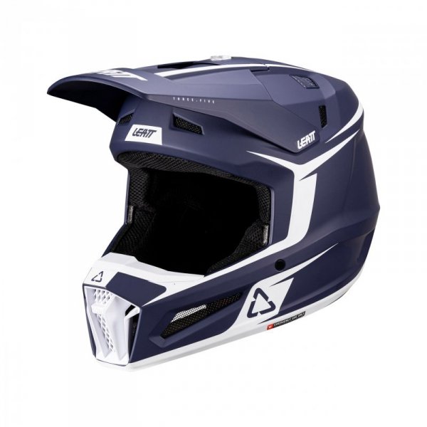 KASK MOTOCYKLOWY Z GOGLAMI LEATT KIT MOTO 3.5 BLUE S