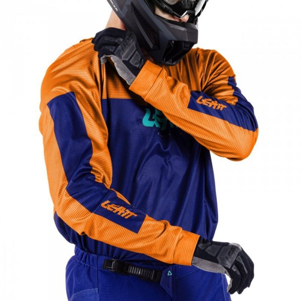 STRÓJ OFFROADOWY BLUZA I SPODNIE LEATT RIDE KIT MOTO 3.5 ORANGE XS
