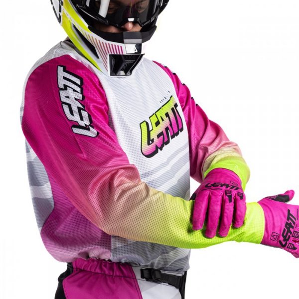 STRÓJ OFFROADOWY BLUZA I SPODNIE LEATT RIDE KIT MOTO 3.5 RETRO PINK S S