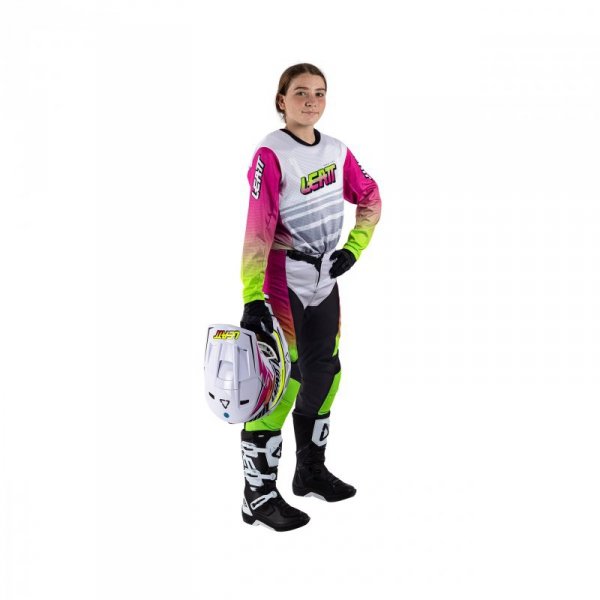 STRÓJ OFFROADOWY BLUZA I SPODNIE JUNIOR LEATT MINI RIDE KIT 3.5 RETRO PINK XS