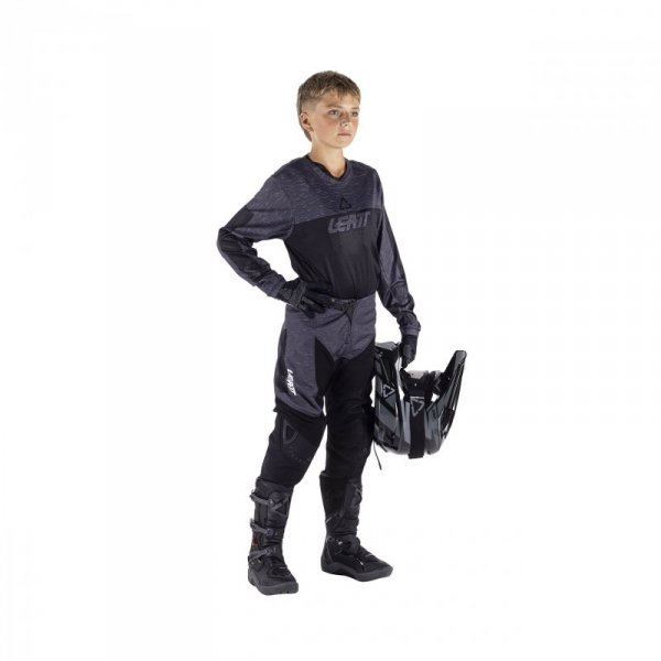 STRÓJ OFFROADOWY BLUZA I SPODNIE JUNIOR LEATT MINI RIDE KIT 3.5 STEALTH BLACK GREY XXS