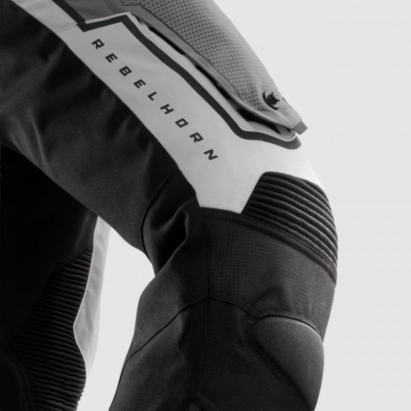 SPODNIE MOTOCYKLOWE TEKSTYLNE REBELHORN BORG 2 BLACK GREY M