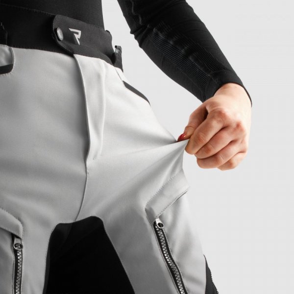 SPODNIE MOTOCYKLOWE TEKSTYLNE DAMSKIE REBELHORN HARDY 3.0 BLACK GREY W4XL