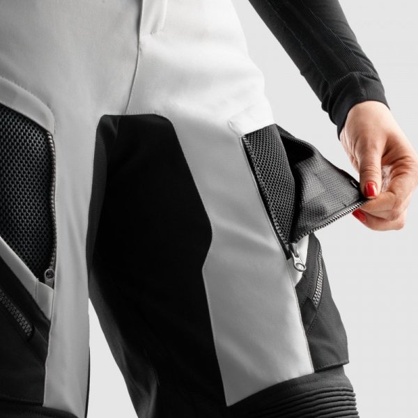 SPODNIE MOTOCYKLOWE TEKSTYLNE DAMSKIE REBELHORN HARDY 3.0 BLACK GREY WXL