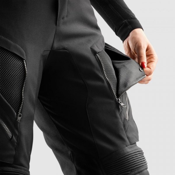 SPODNIE MOTOCYKLOWE TEKSTYLNE DAMSKIE REBELHORN HARDY 3.0 BLACK W6XL